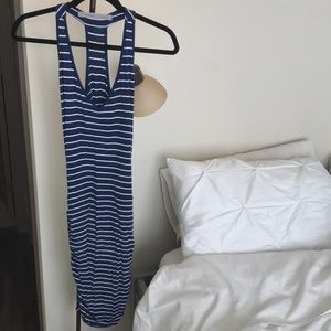 Athleta blue/white striped dress